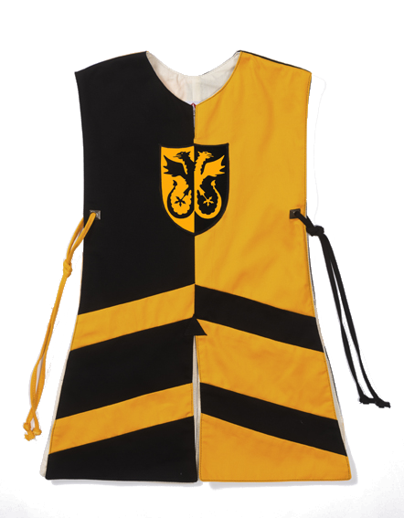 Wappenrock Adler schwarz/gelb, Gr. 1